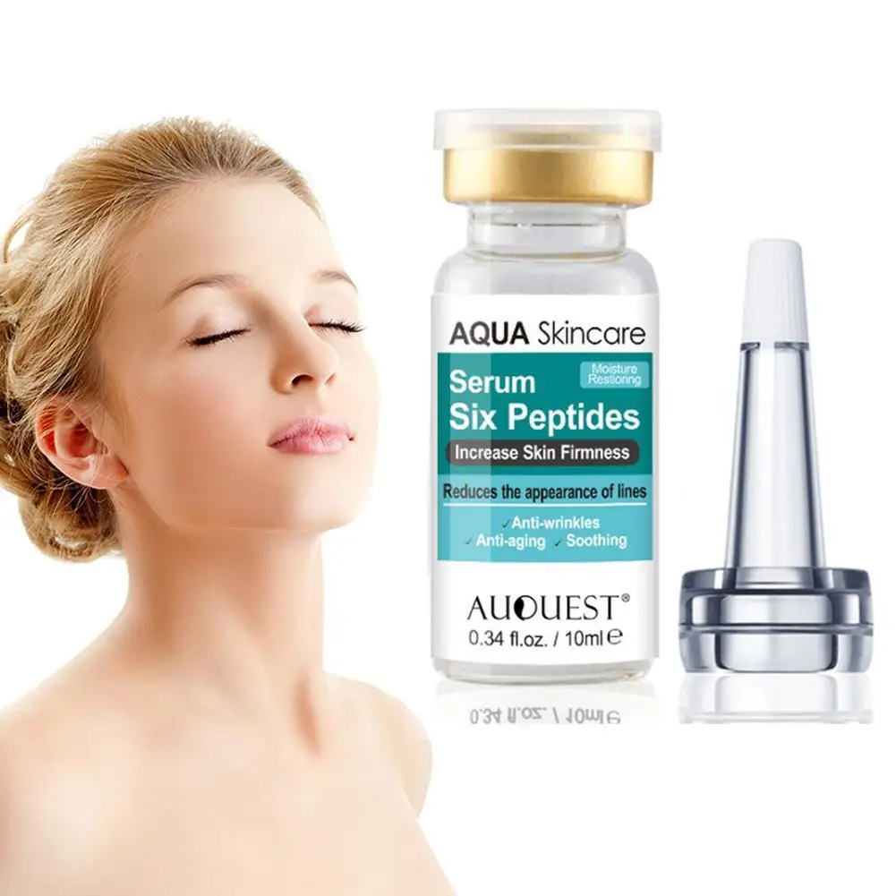 

Six Peptides Serum Liquid Hyaluronic Acid Anti-aging Whitening And Anti-wrinkles Skin Lift Collagen Cream Face Care 2022