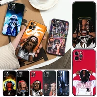 rap singer king von phone case for apple iphone 13 pro 12 11 8 7 se xr xs max 5 5s 6 6s pro plus soft silicone case funda capa