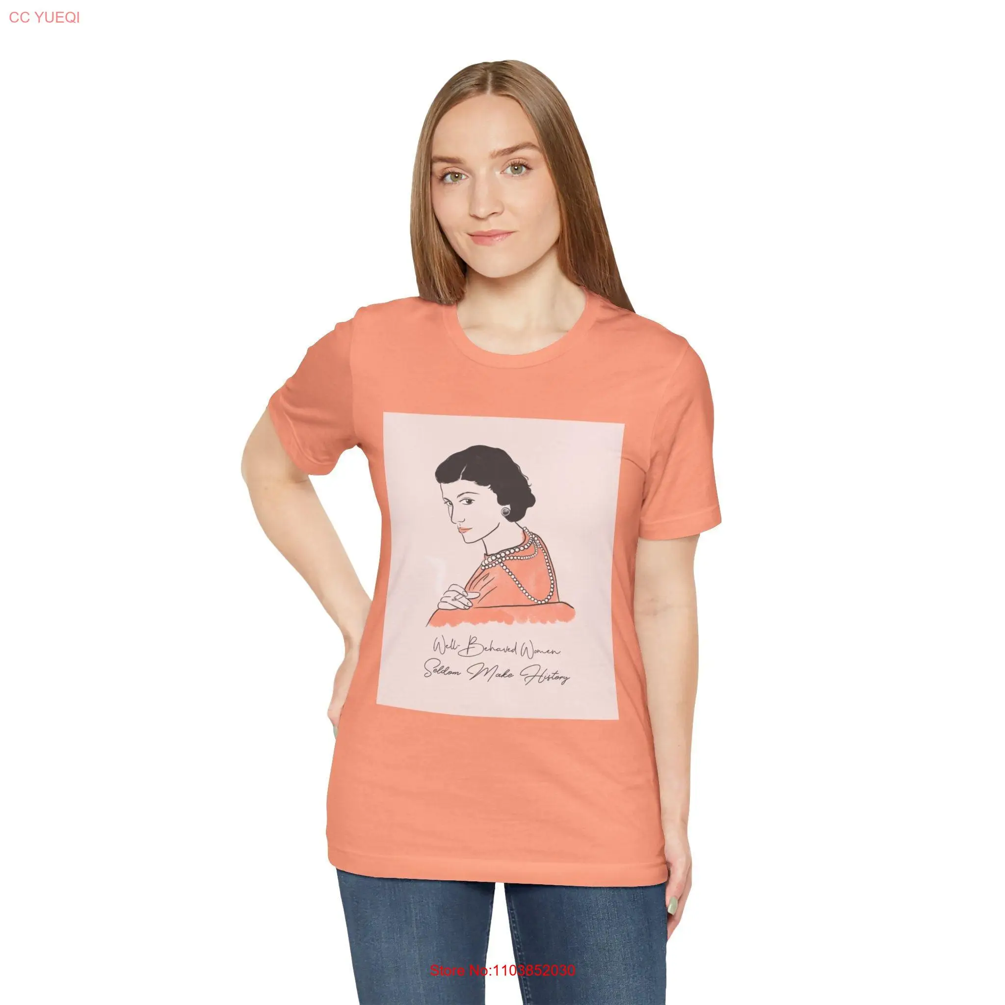 Женская футболка Well Behaved Seldom Make History для мужчин и стильная удобная с круглым