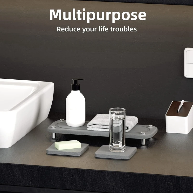 Быстросохнущий органайзер для кухонной раковины поднос под диатомит прочный