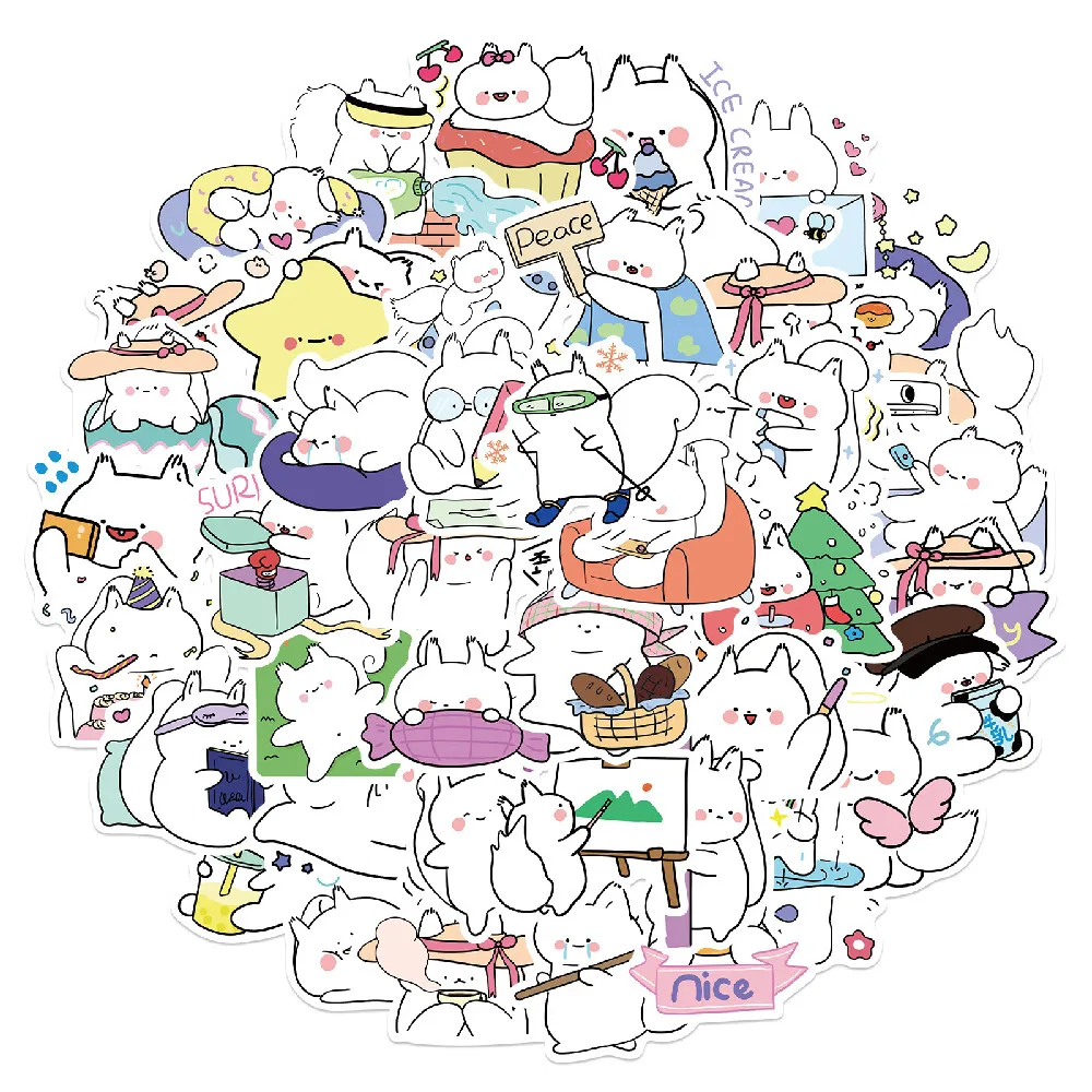 

10/30/50PCS Cartoon Creative Squirrel Baby Series Cute Sticker Luggage Notebook Guitar Waterproof Removable Stickers Wholesale