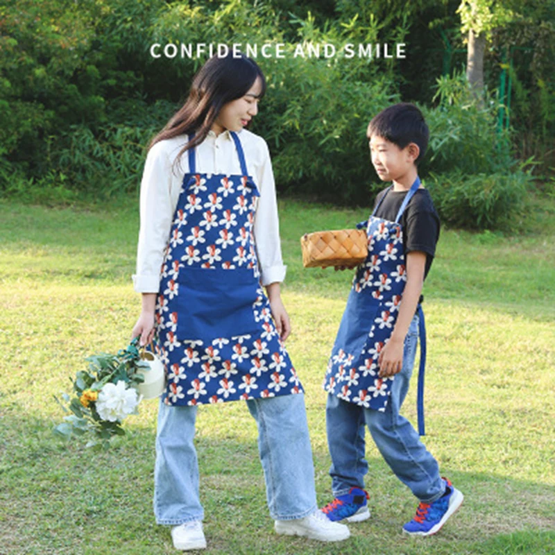 

Kitchen Cooking Lion Apron Flower Printing Aprons For Duck Women Sleeveless Kids Apron Pinafores Children Aprons Home Bib
