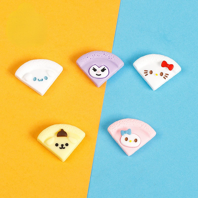 

10pcs Kawaii Cartoon Mini Resin Animal Cake Flatback Embellishment Craft Supplies Flat Back Miniature Hair Accessories Dollhouse