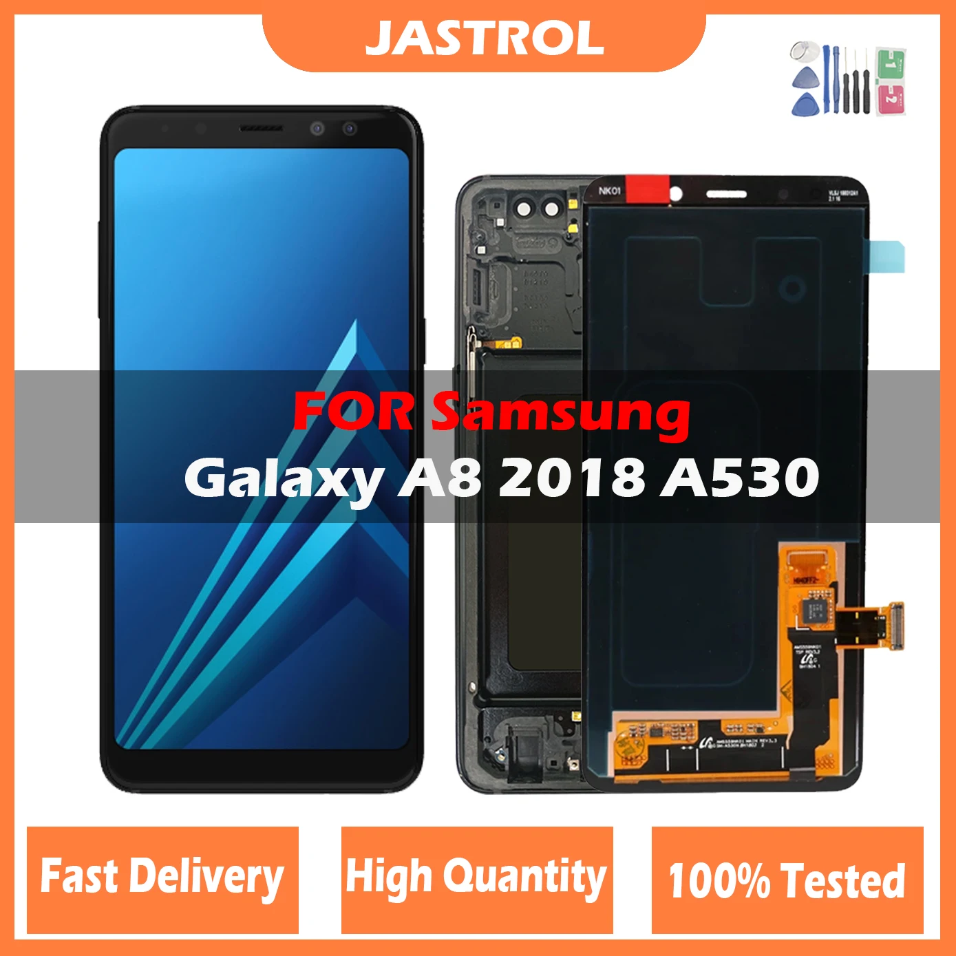 100% Оригинальный дисплей для Samsung Galaxy A8 2018 A530 A530F A530F/DS ЖК-дисплей сенсорный экран дигитайзер в сборе 100% Оригинальный дисплей для Samsung Galaxy A8 2018 A530 A530F A530F/DS ЖК-дисплей сенсорный экран дигитайзер в сборе