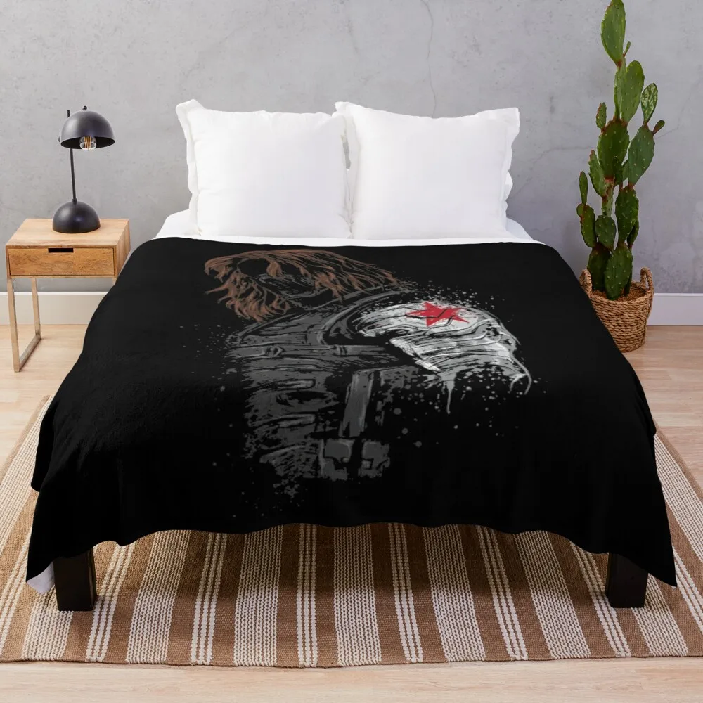 

buckythe Winter Soldier Throw Blanket plush queen size blanket