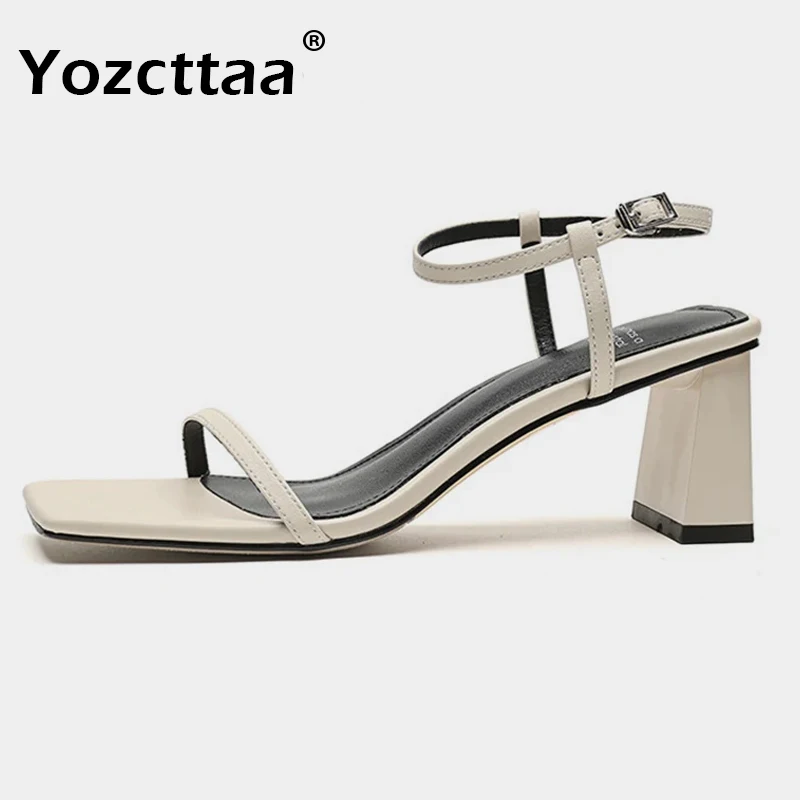 Женские туфли Yozcttaa летние на высоком каблуке с ремешками Размеры 33-40 2025