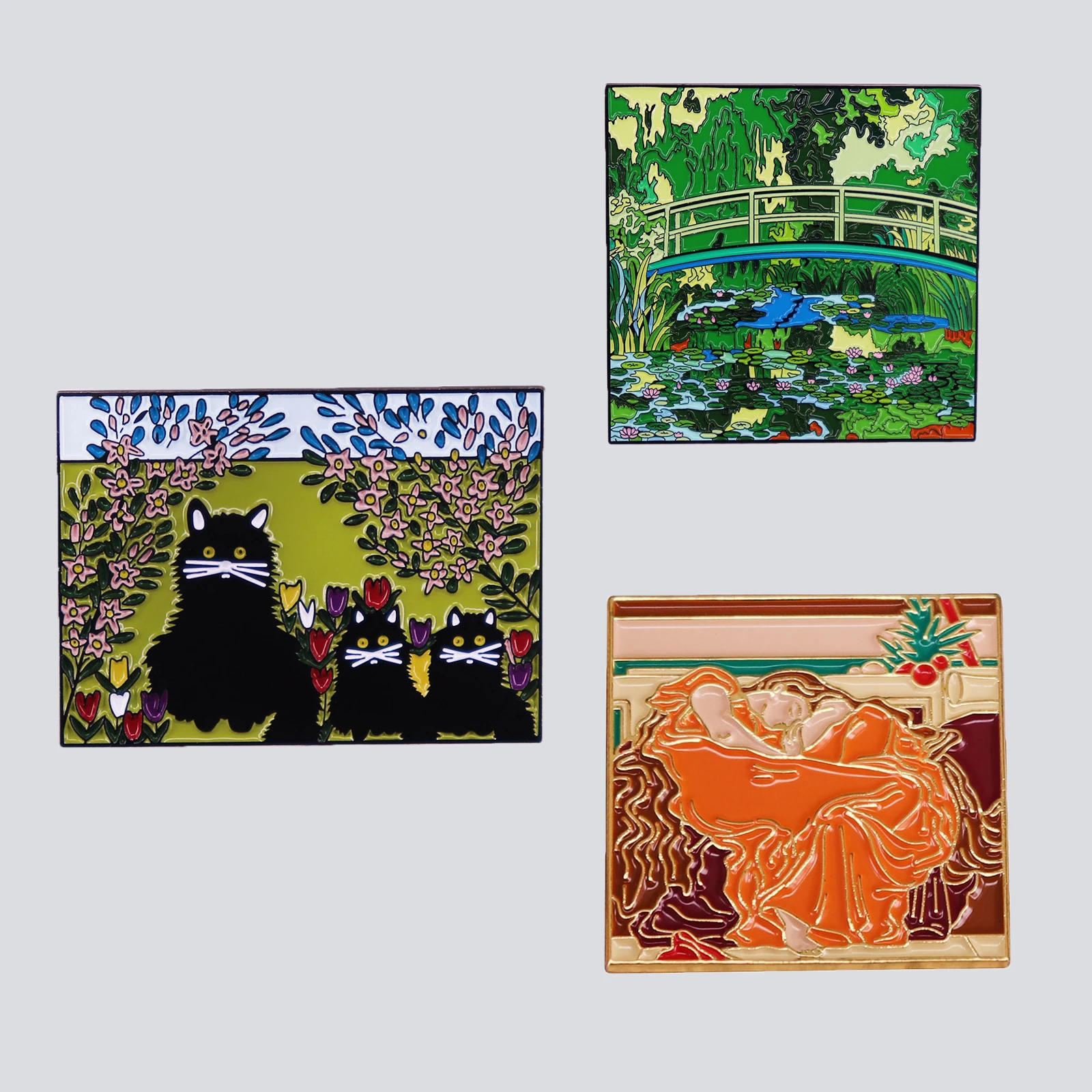 

Black Cat Enamel Pins Custom Art Oil Painting Brooches Badge Shirt Lapel Pin Fashion Jewelry Gift for Friend