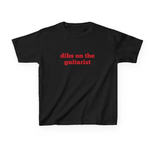 Футболка Dibs On The Guitarist черного цвета из хлопка