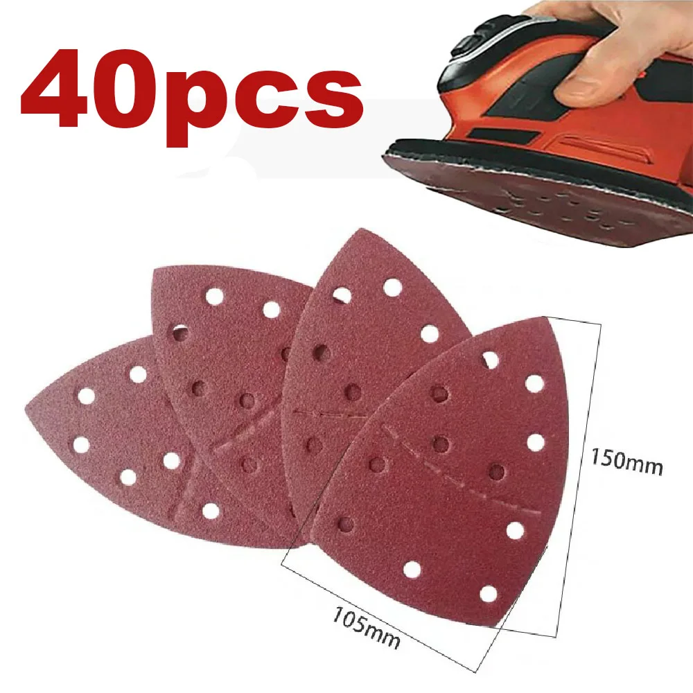 

40X Abrasive Sanding Sheets For Bosch PSM 100A Detail Palm Sander 40-120 Grit