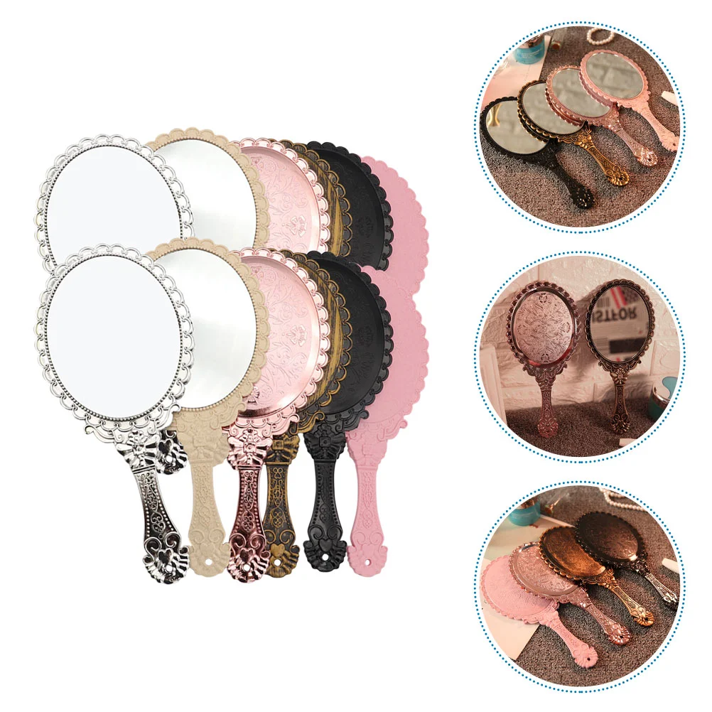 

12pcs Vintage Mirror For Women Makeup Mirror Handheld Mirror With Handle Vintage Mirrors Hand Mirrors