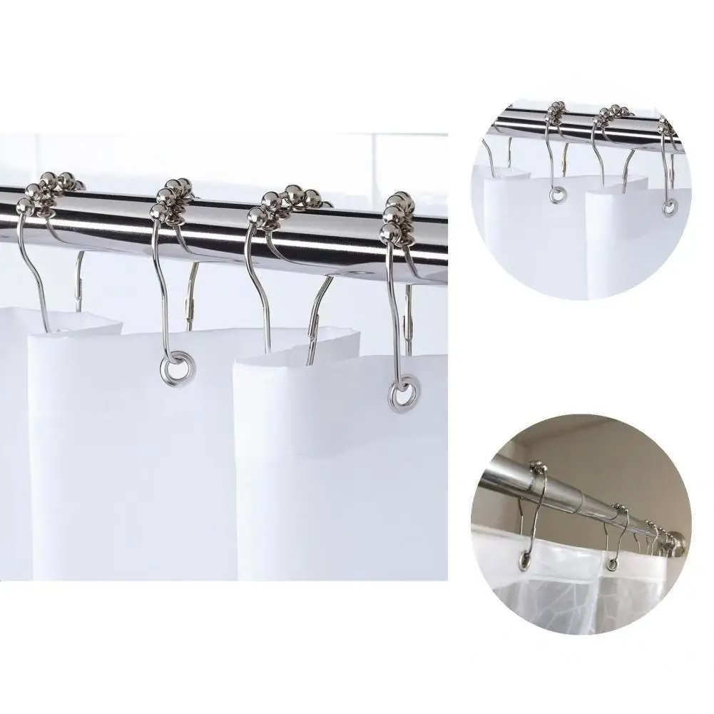 

Anti-deformed Zinc Alloy Saving Space Shower Curtain Hook Ring for Kitchen