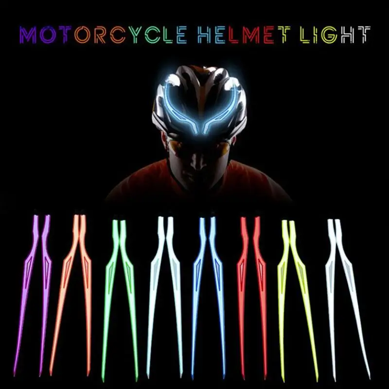 

Motorcycle Helmet Light Strip Led El Luminous Bar Night Riding Signal Lamp Waterproof Modified Sticker