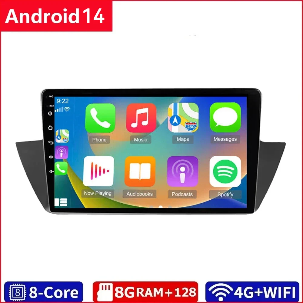 Автомагнитола 2DIN на Android 14 для BMW X1 E84 2009-2015 Беспроводная Автомобильная