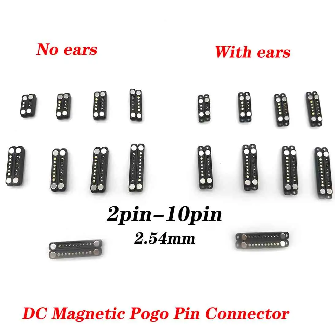 5A DC Магнитный Pogo Pin Разъем 2Pin 3Pin Pogopin Мужской Женский Подпружиненный Разъем питания постоянного тока 2P-10P