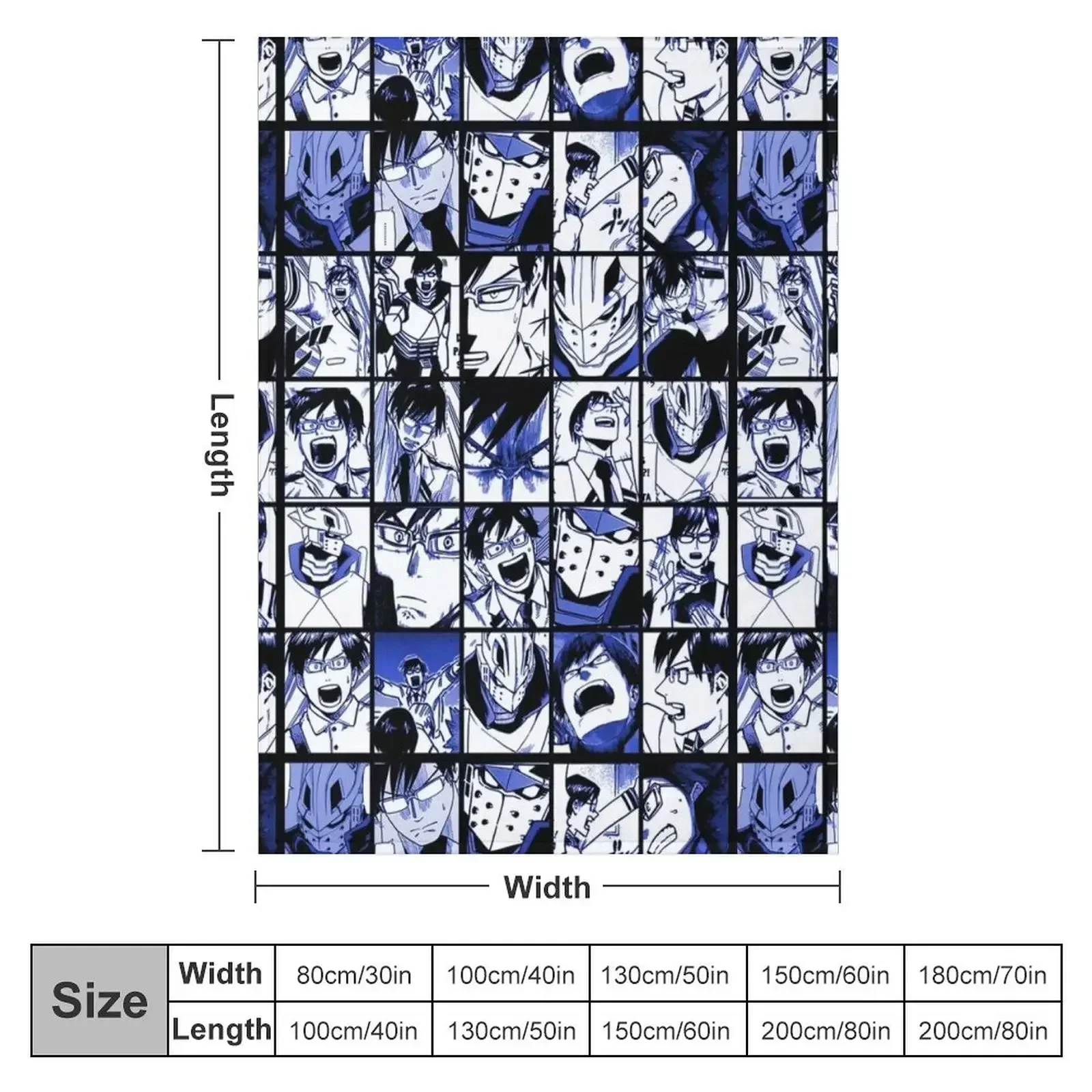 Iida Hero - Коллаж MHA Манга Панели Плед Одеяло Мягкие Одиночные Одеяла