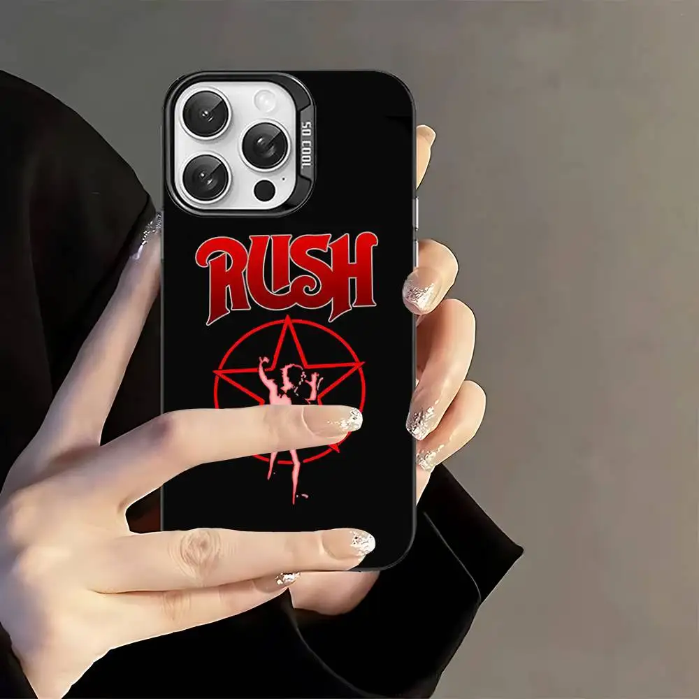 Чехол для телефона Famous R-RUSH ROCK BAND для iPhone 16 15 14 13 12 11 17 Pro MAX Plus Pro, матовый, противоударный (art.: 3920dc67b72df) - 3920dc67b72df