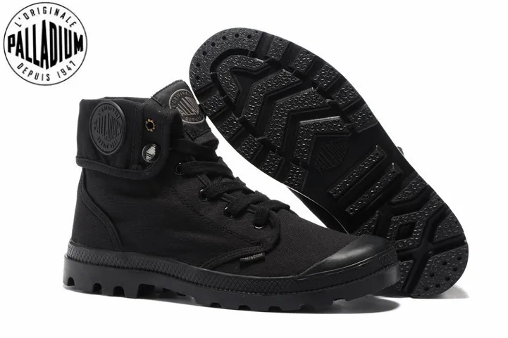 

PALLADIUM Pallabrouse All Black Sneakers Men High-top Military Ankle Boots Comfortable Canvas Men Shoes Eur Size 39-45