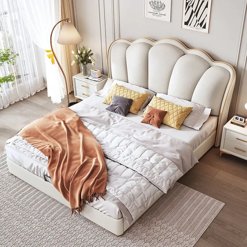 Роскошная детская двуспальная кровать с современными выдвижными ящиками