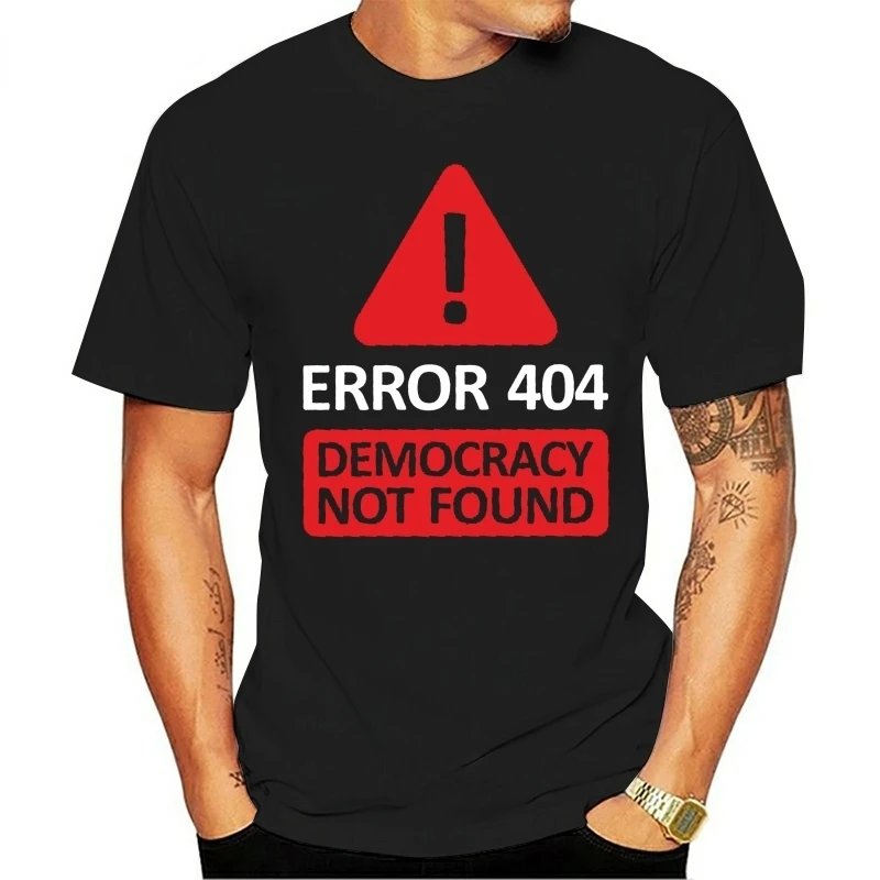 

Футболка облегающая с коротким рукавом и принтом «ошибка 404»