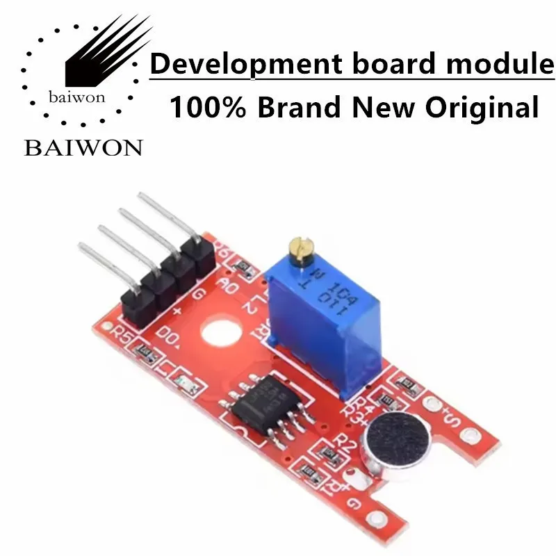 Фото Модуль звукового датчика KY-038: Микрофонный модуль для звукового управления и контроля, компактный переключатель №1
