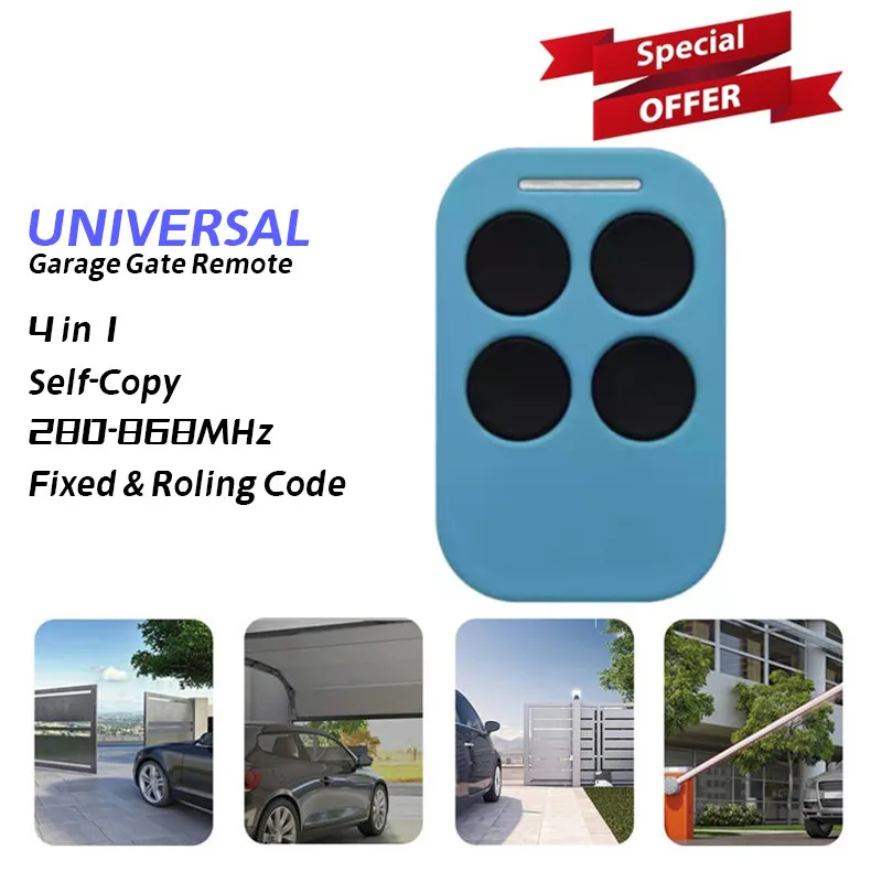 DEA Garage Door Remote Control Is Suitable For Multiple Chip Clone Replacement Devices To Copy Fixed Code 433MHz Commander
