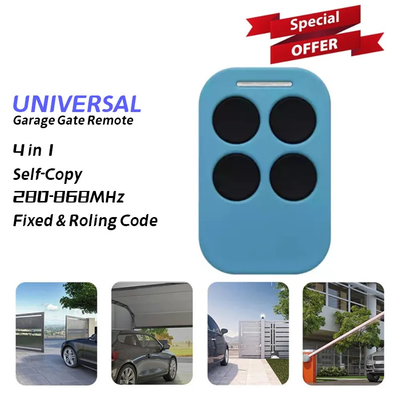 

DEA Garage Door Remote Control Is Suitable For Multiple Chip Clone Replacement Devices To Copy Fixed Code 433MHz Commander