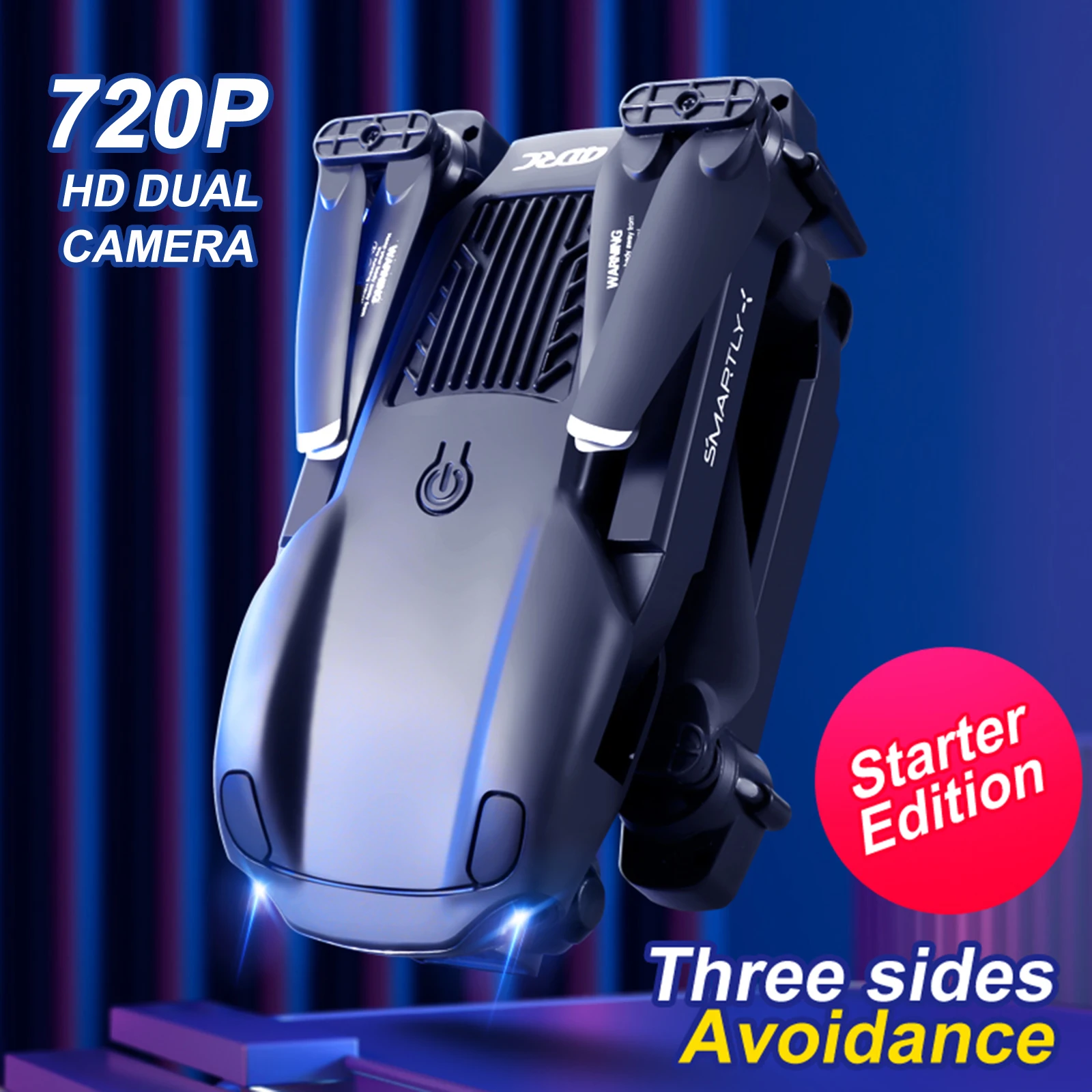

Дрон V22 с HD-камерой 720P для детей подарок FPV дроны RC Квадрокоптеры с удержанием высоты и безголовым режимом 3D флип