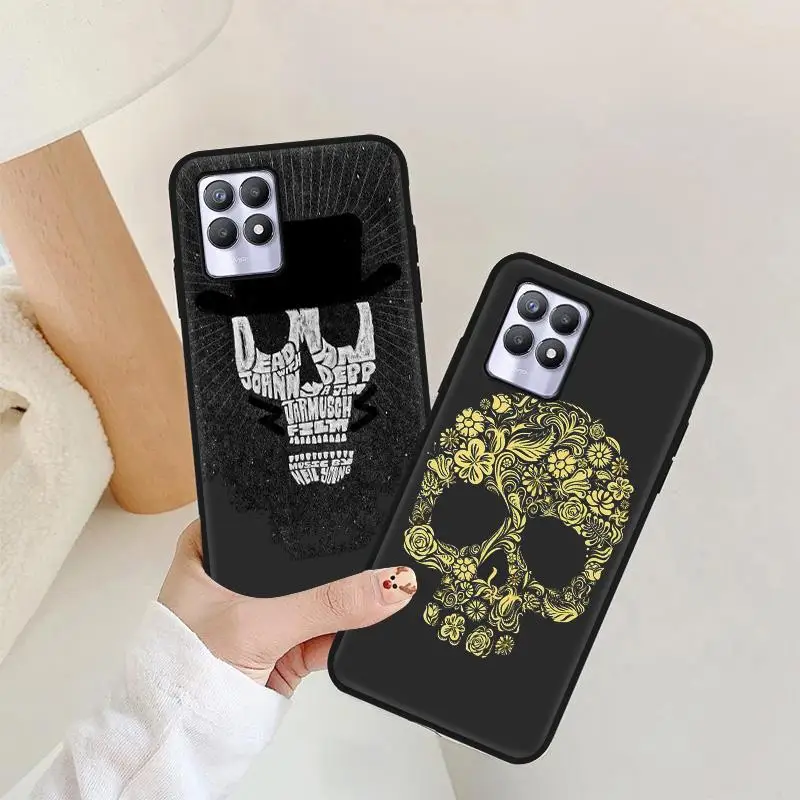 

Funny Skull Case for Realme GT Neo 2 Case Soft Funda OPPO Realme 8 C21Y 9i 8i 7 6 Pro GT Neo C21 C17 C15 C12 C25 C11 C3 Silicone