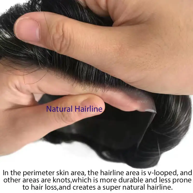 Австралийский парик для волос мужской швейцарское кружево и основание из