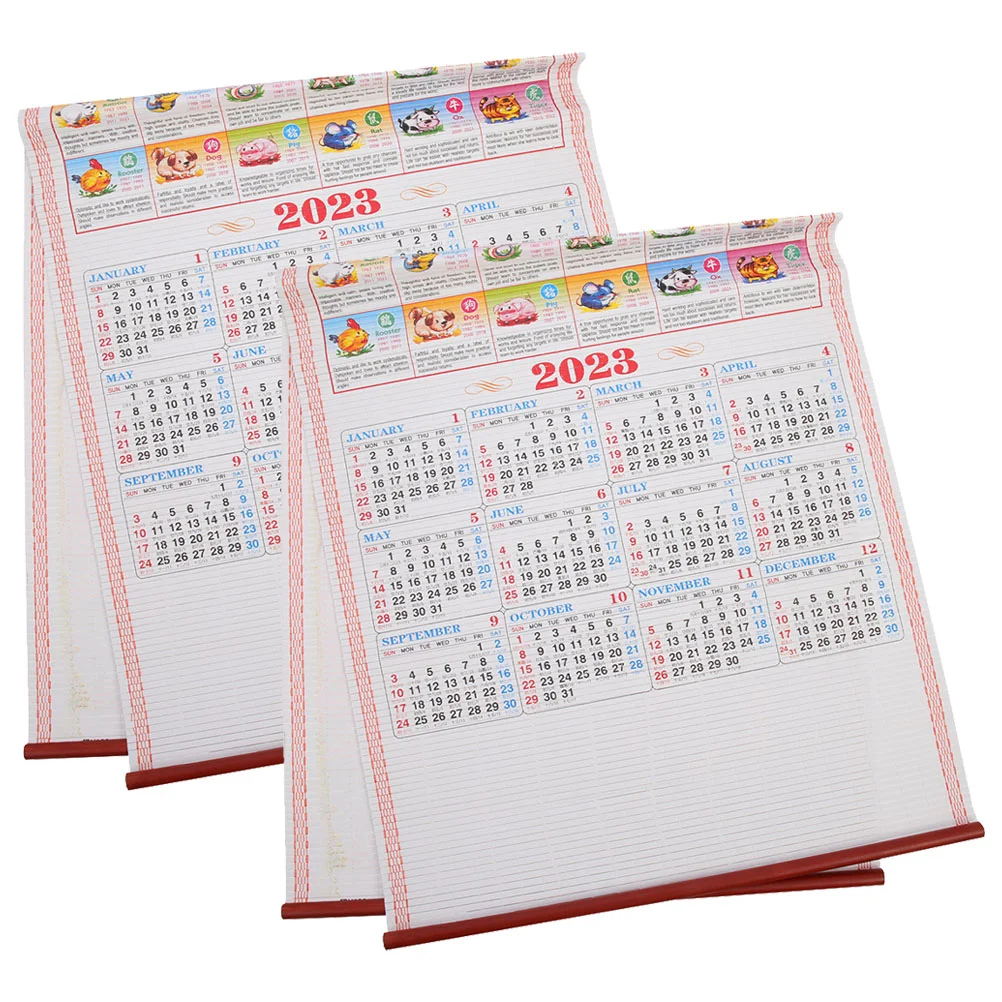 

Calendar Chinese Wall Year New Hanging Monthlylunar Rabbit Supplies Spring Festival Planner Daily Decor God Lucky Scroll