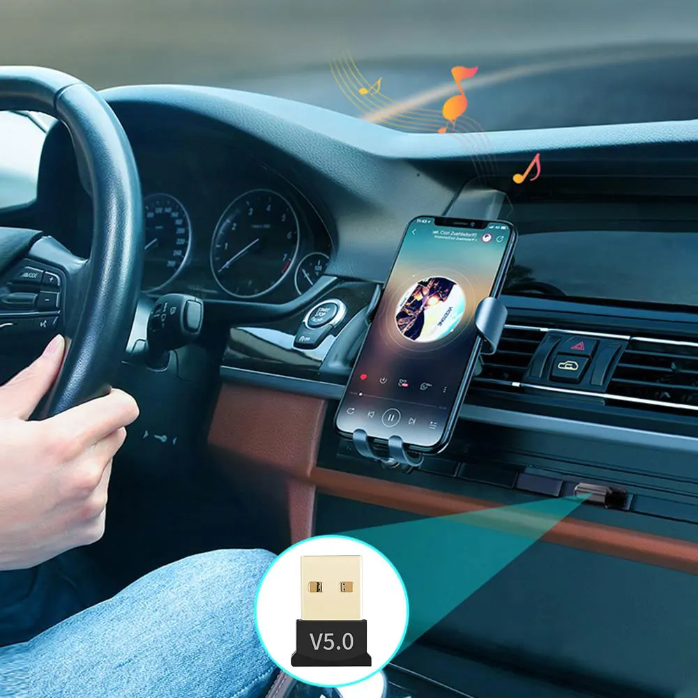 Bluetooth-совместимый адаптер 5.0 Портативный беспроводной USB-адаптер Мини передатчик