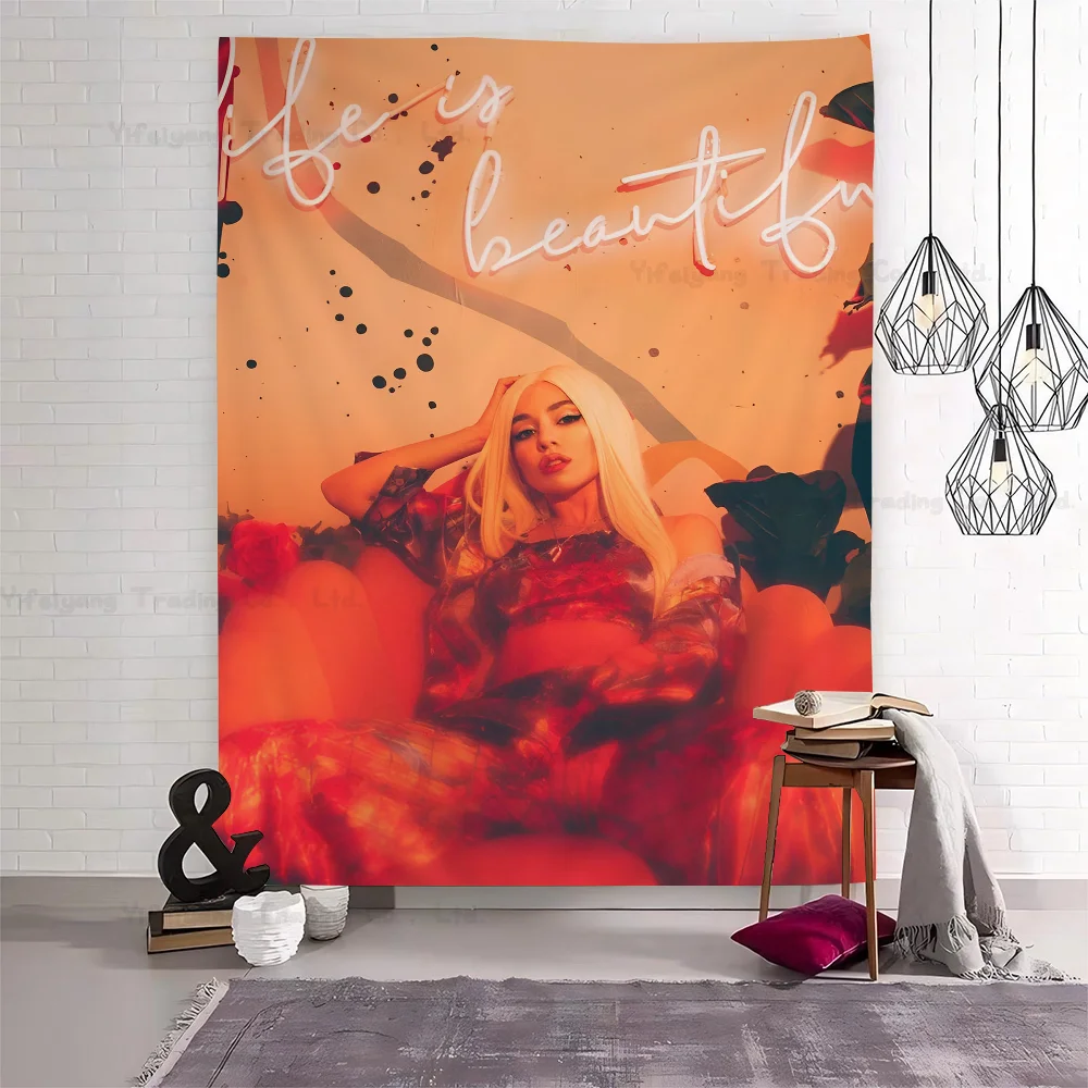 Фото Певица A-Ava Max гобелен аниме гобелен хиппи цветок настенные ковры Декор в общежитии настенный домашний декор №3