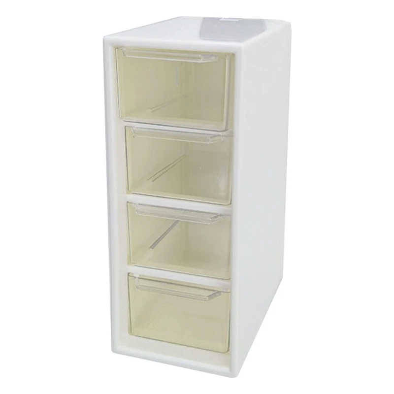 

Прозрачный ящик-органайзер, контейнер для стола, четырехсеточный ящик для хранения косметических инструментов