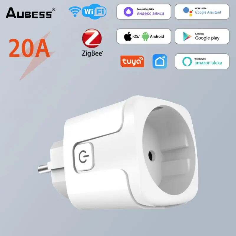 

Смарт-розетка Zigbee с поддержкой Wi-Fi и голосовым управлением, 20 А