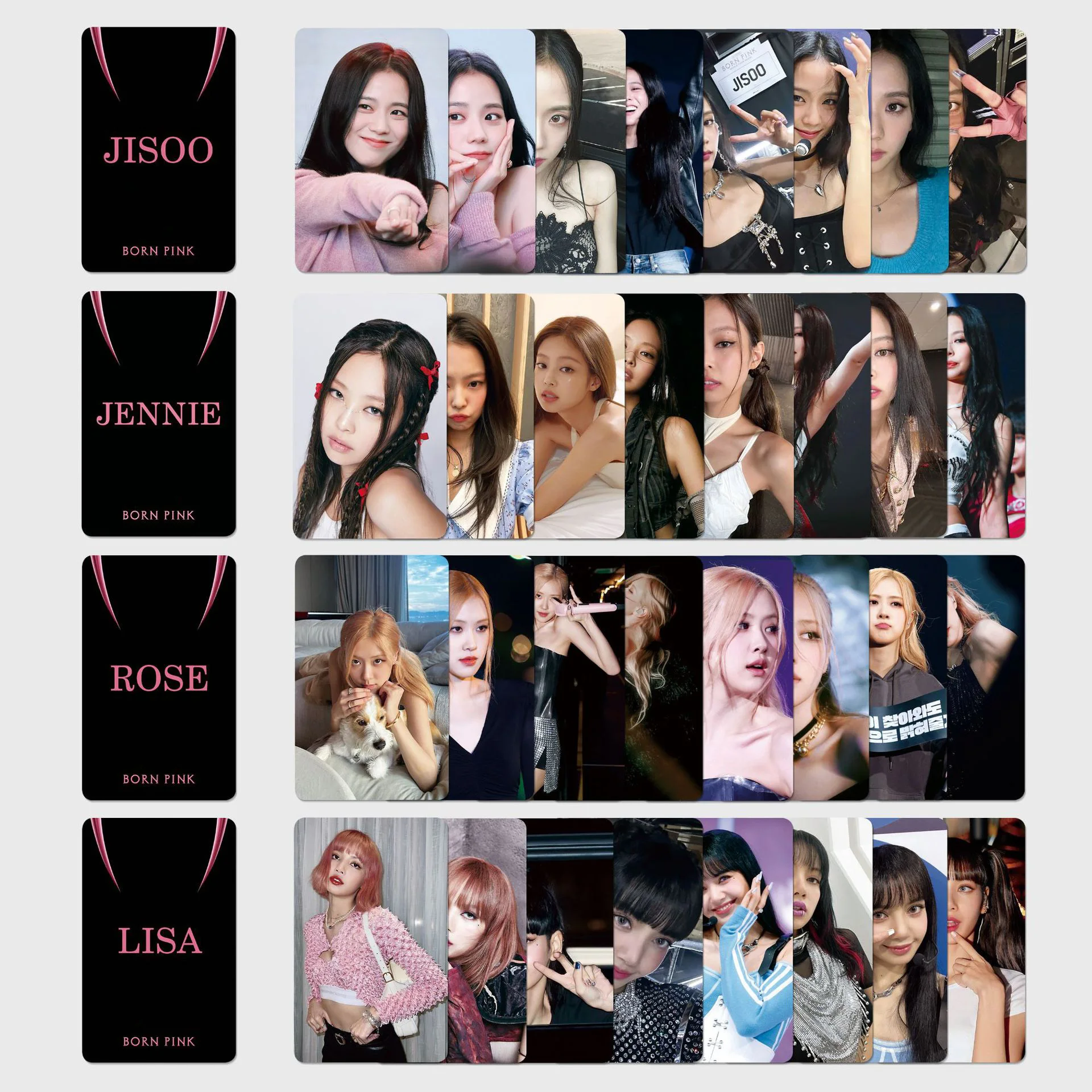 

8PCS Kpop JENNIE LISA Lomo Cards New Photo Album BORN Pink Venom K Pop Photocards Lomo Card Aespa Itzy KEP1ER Twice NewJeans