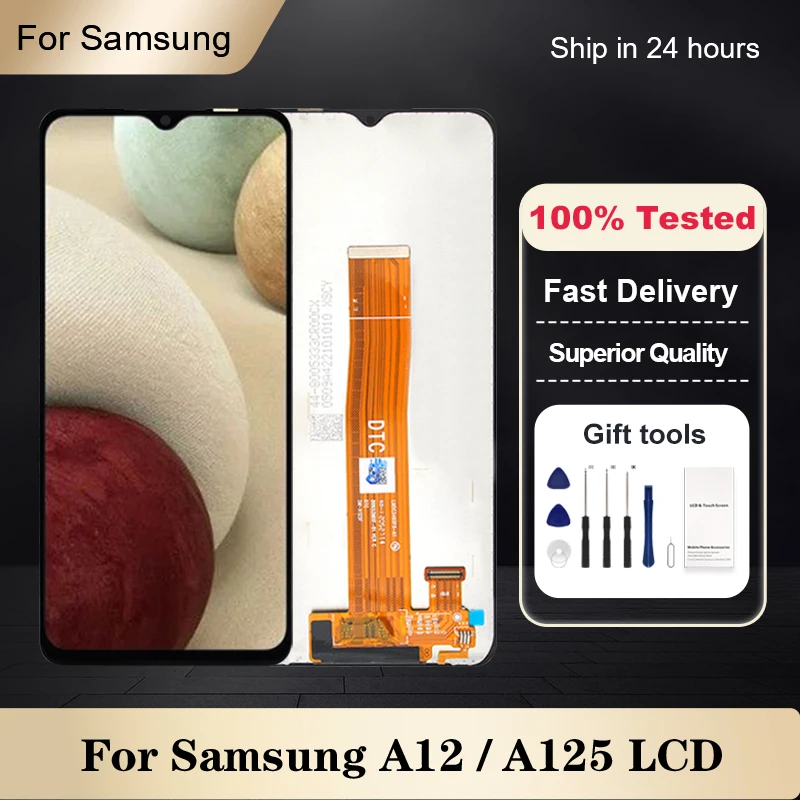 

1Pcs 6.5 Inch A12 Display For Samsung Galaxy A125 Lcd Touch Panel Screen Digitizer SM-A12F Assembly Free Shipping With Frame
