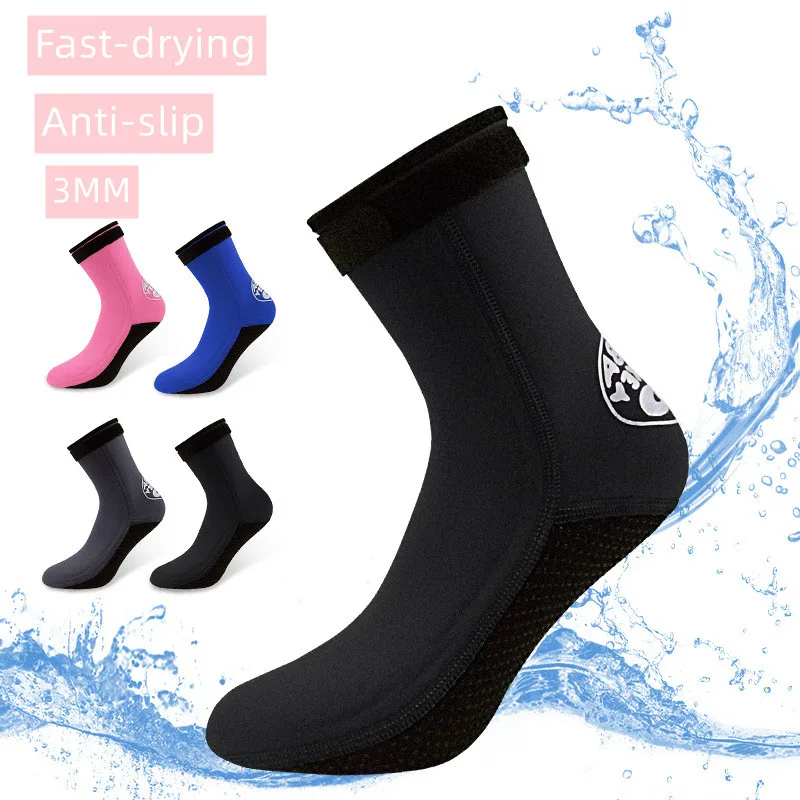 

3mm Neoprene Diving Socks Beach Water Socks Anti-slip Warm Wetsuit Boots for Rafting Snorkeling Swim Sailing Women Men