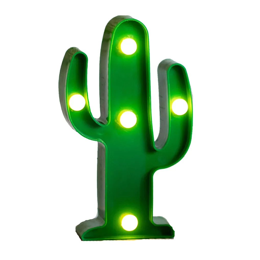 

LED Night Lights Indoor Lovely Cactus Light Powered Cartoon Table Lamp Home Children’s Bedroom Wedding Party Lighting