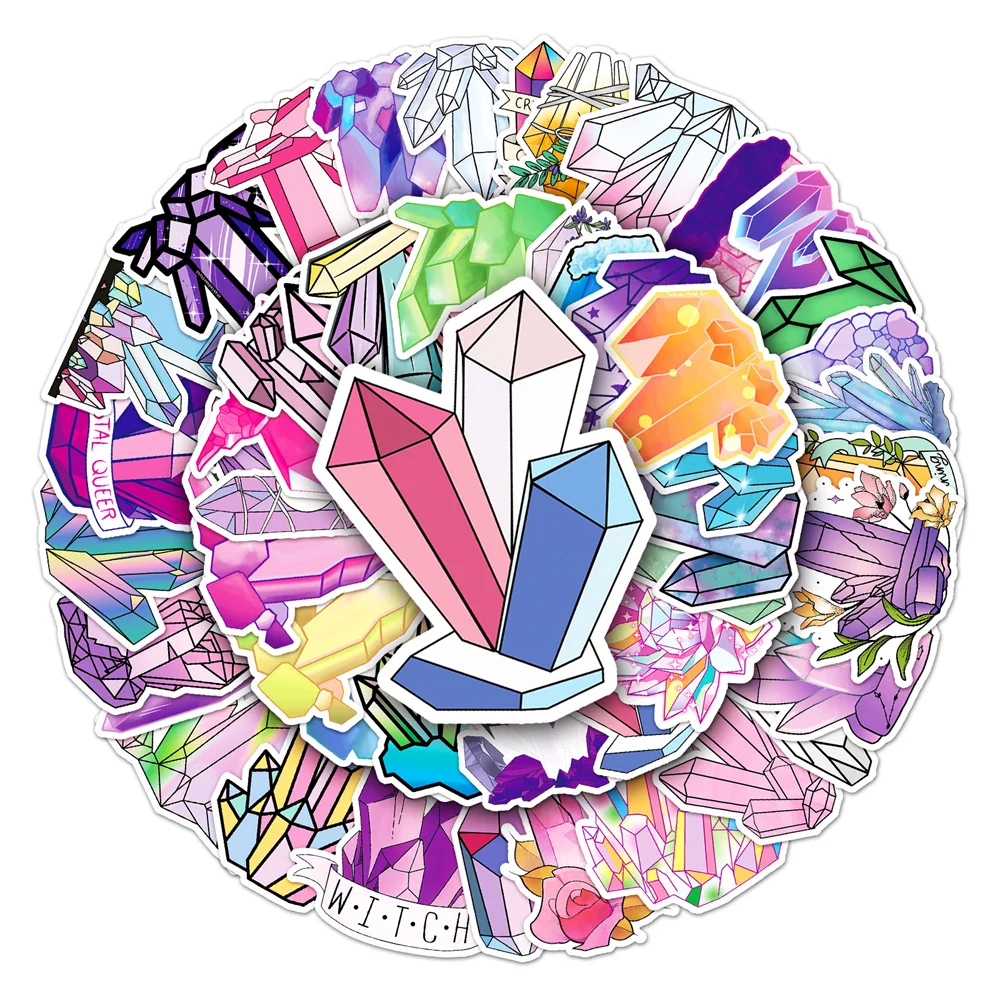 

10/30/50PCS Cartoon Small Fresh Crystal Graffiti Waterproof Sticker Creative Personality Decal Refrigerator Skateboard Wholesale