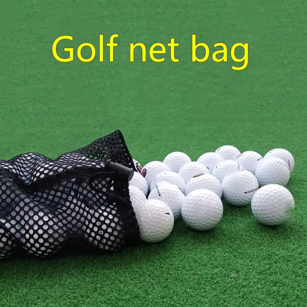 

Practical Golf Ball Bag Black Golf Carrier Bag Breathable Holes Golf Table Tennis Net Carrying Holder Wear-resistant