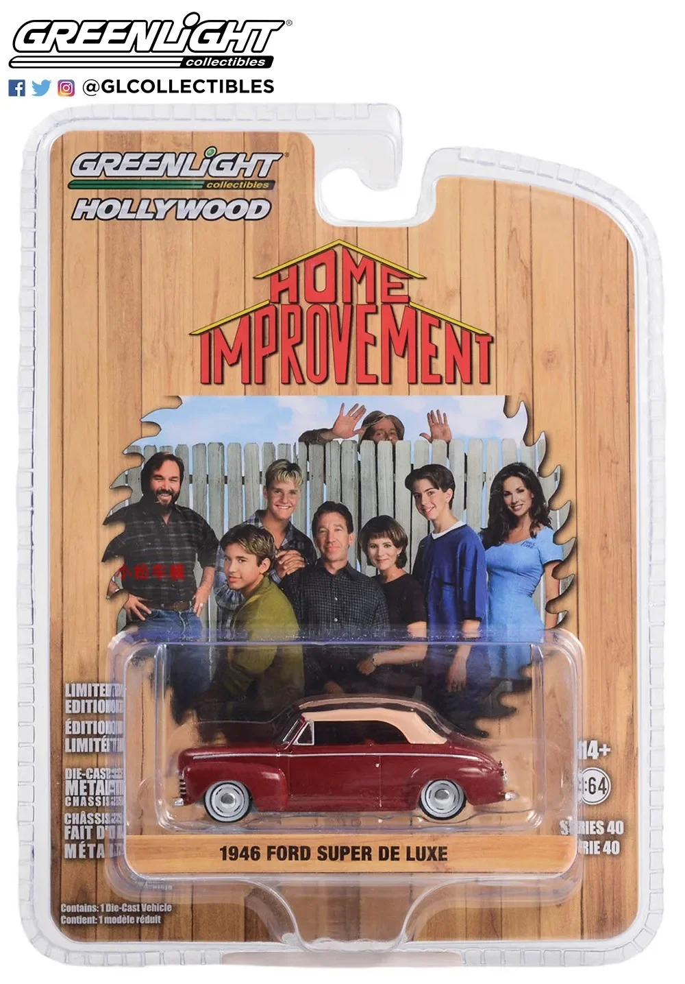 Роскошная модель автомобиля Ford Hollywood 40 из сплава 1: 64 для улучшения дома 1946