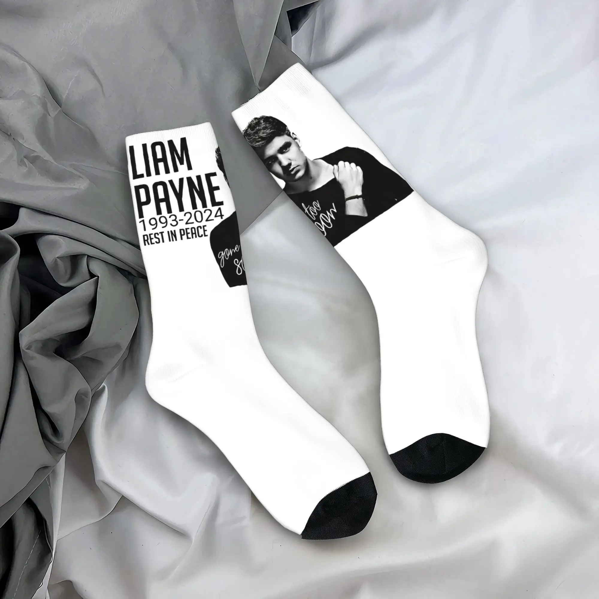 Liam Payne 1993-2024 носки с памяттю RIP товары для мужчин и женщин средней длины милые