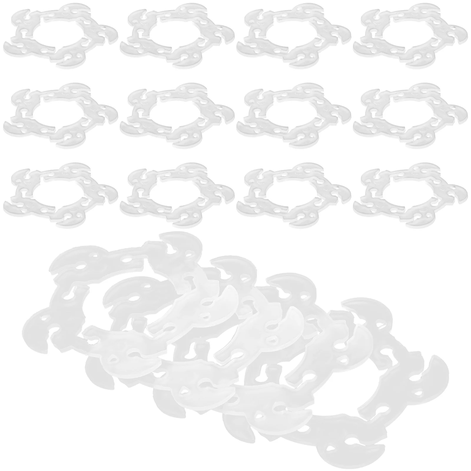 

100 Pcs Balloon Arch Clip Rings Fixing Buckles Balloons Clear Knotter Clips Birthday Plastic Accessories Folders Stand