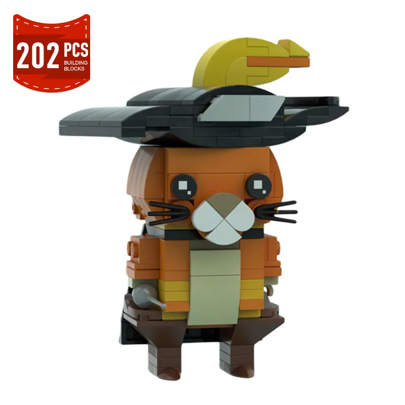 

Moc Anime Animal Series Puss In Bootsed Cat Shreks Brickheadz Building Blocks Cute Cartoon Figures Bricks Toys for Child Gifts