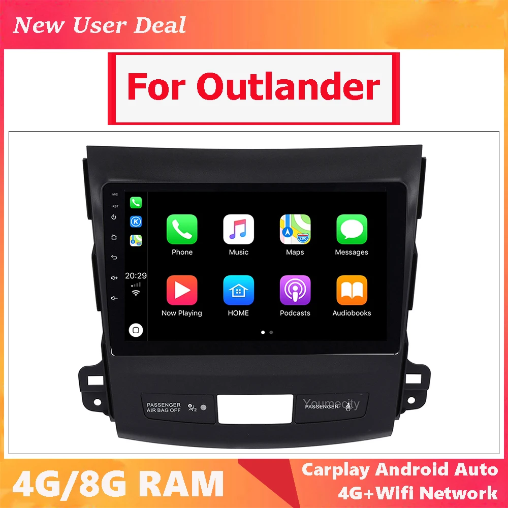 Araba multimedya oynatıcı kafa ünitesi Android radyo Mitsubishi Outlander için 2 3 XL Gps Carplay 4G 2Din/2K ekran 2000*1200