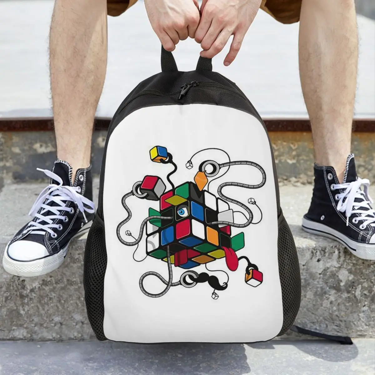Фото Рюкзак Rubix Rubiks Rubics для школьников, для мальчиков и девочек, школьная сумка, сумка для ноутбука, сумка через плечо №3