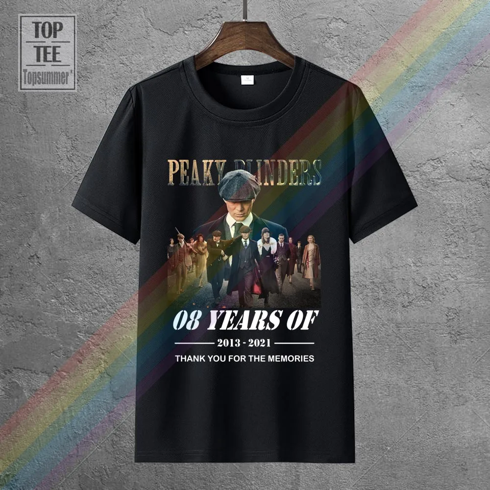 

08 Years of Peaky Blinders Tee Shirt Skull Retro T-Shirt Gothic Fashion Sweatshirts Designer T-Shirts Funny Horror Tshirt