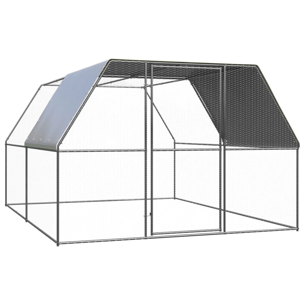 

Outdoor Chicken Cage,Small Animal Supplies, 3x4x2 m Galvanised Steel