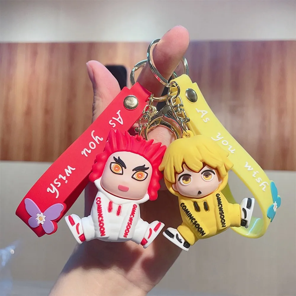 

Anime New Demon Slayer Rubber Keychain Kimetsu No Yaiba Cute Characters Blade Of Ghost Keychain Pendant Fans Gift Jewelry Prop