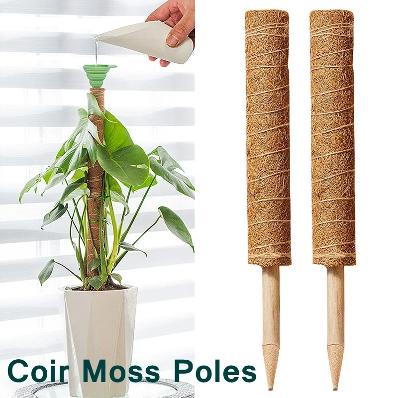 

Plant Moss Coir Pole Bendable Plants Climbing Support Extension Palm Vines Stick Indoor Balcony Garden Courtyard Flower Decor